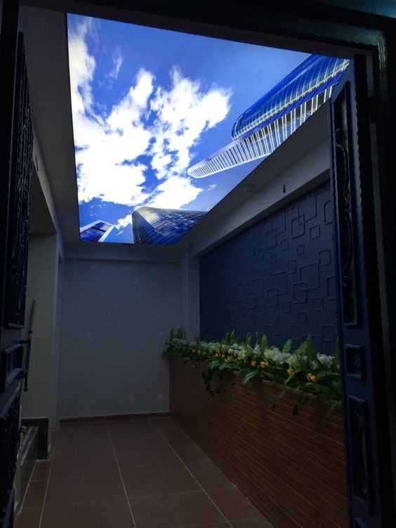 stretch ceiling light with print dubai