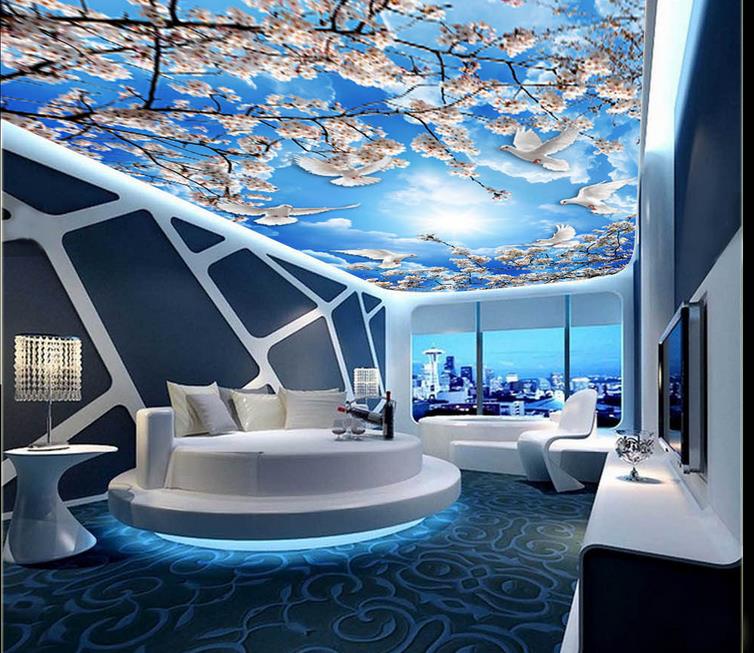 stretch ceiling light with print dubai