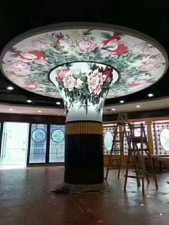 stretch ceiling barrisol lamps dubai