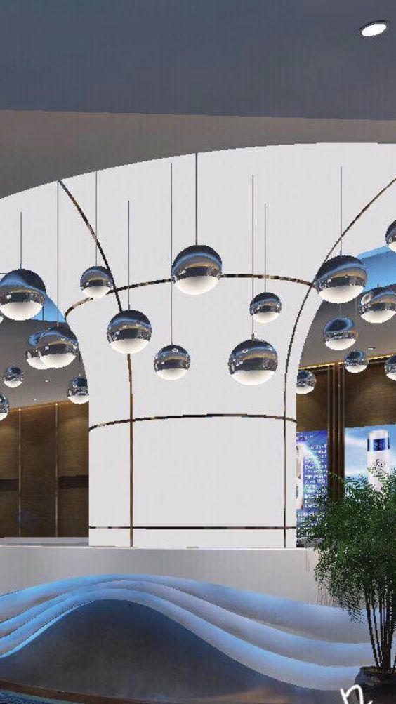 stretch ceiling barrisol lamps dubai