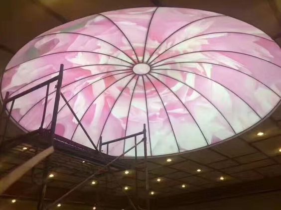 stretch ceiling light with print dubai