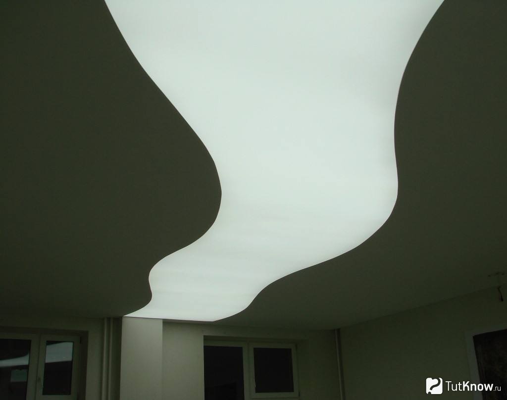 translucent stretch ceiling light dubai