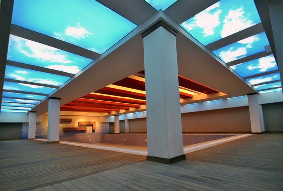 translucent stretch ceiling light dubai