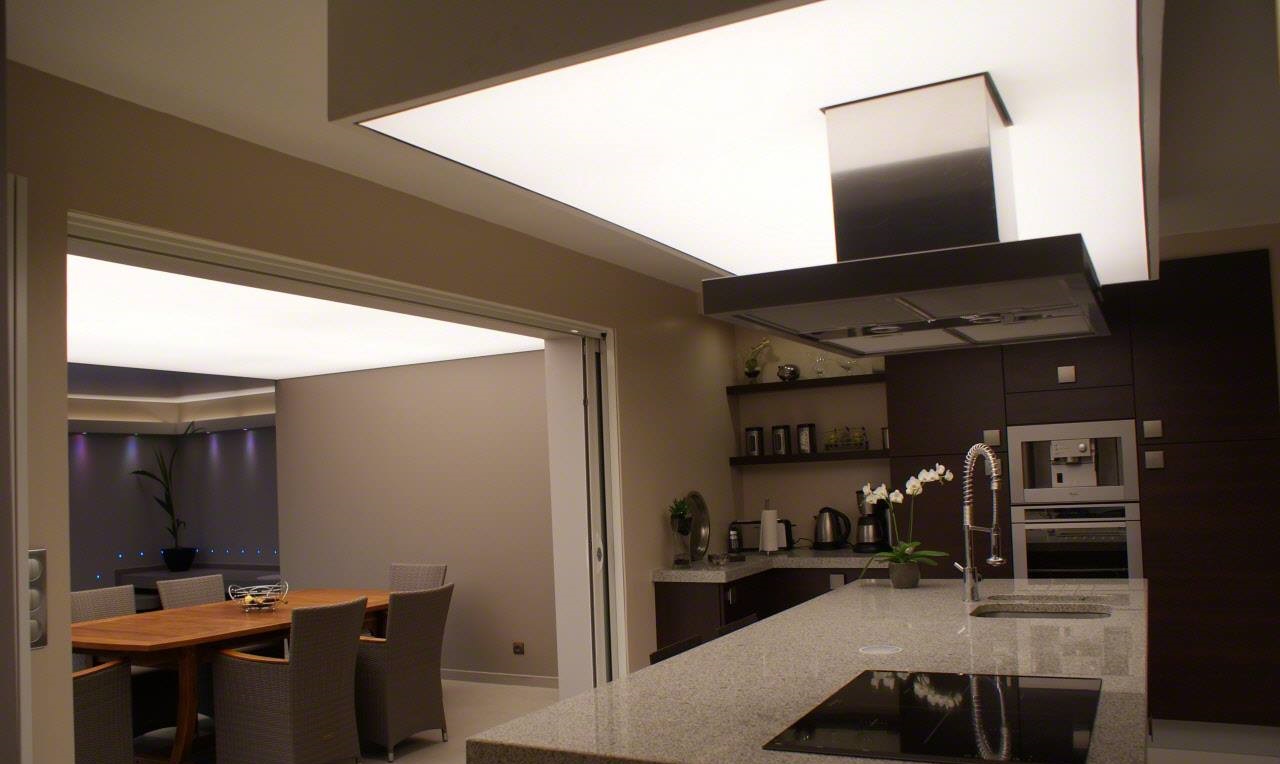 translucent stretch ceiling light dubai
